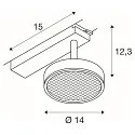 SLV 1-faset spot GRIP! FLAT CCT Switch, kardanisk drejning IP20, sort, hvid dæmpbar