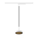 1-faset pendul GRIP! FLAT down, uden skærm, CCT Switch IP20, sort, hvid dæmpbar