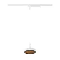 SLV 1-phase pendant luminaire GRIP! FLAT down, without shade, CCT Switch IP20, black, white dimmable
