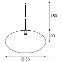 SLV pendant luminaire MAGICO 38 E27 IP20, aluminium dimmable