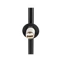 SLV Standerlampe SUN FL rund G9 IP20, sort dæmpbar