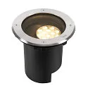 Gulvindbygningslampe DASAR® L DALI rund, svingbar, asymmetrisk, dæmpbar IP65/IP67, rustfrit stål dæmpbar