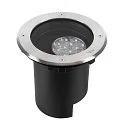Gulvindbygningslampe DASAR® L DALI rund, svingbar, asymmetrisk, dæmpbar IP65/IP67, rustfrit stål dæmpbar