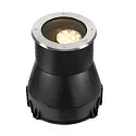 Gulvindbygningslampe DASAR® L DALI rund, svingbar, asymmetrisk, dæmpbar IP65/IP67, rustfrit stål dæmpbar