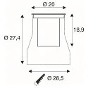 Gulvindbygningslampe DASAR® L DALI rund, svingbar, asymmetrisk, dæmpbar IP65/IP67, rustfrit stål dæmpbar