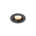Indbygnings loftlampe NUMINOS® XS rund, egnet til VDU-arbejdsstationer IP20, sort, lakeret dæmpbar