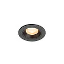 Indbygnings loftlampe NUMINOS® XS rund, egnet til VDU-arbejdsstationer IP20, sort, lakeret dæmpbar