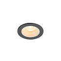 Indbygnings loftlampe NUMINOS® XS rund, egnet til VDU-arbejdsstationer IP20, sort, hvid, lakeret dæmpbar