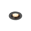 Indbygnings loftlampe NUMINOS® XS rund, egnet til VDU-arbejdsstationer IP20, sort, lakeret dæmpbar