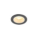 Indbygnings loftlampe NUMINOS® XS rund, egnet til VDU-arbejdsstationer IP20, sort, hvid, lakeret dæmpbar