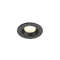 Indbygnings loftlampe NUMINOS® XS rund, egnet til VDU-arbejdsstationer IP20, sort, lakeret dæmpbar