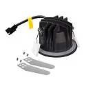 SLV Indbygnings loftlampe NUMINOS® XS rund, egnet til VDU-arbejdsstationer IP20, sort, hvid, lakeret dæmpbar