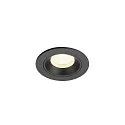Indbygnings loftlampe NUMINOS® XS rund, egnet til VDU-arbejdsstationer IP20, sort, lakeret dæmpbar