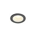 Indbygnings loftlampe NUMINOS® XS rund, egnet til VDU-arbejdsstationer IP20, sort, hvid, lakeret dæmpbar
