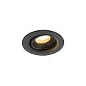 Indbygnings loftlampe NUMINOS® MOVE XS rund, egnet til VDU-arbejdsstationer IP20, sort, lakeret dæmpbar