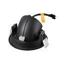 SLV Indbygnings loftlampe NUMINOS® GIMBLE S rund, egnet til VDU-arbejdsstationer IP20, sort, lakeret dæmpbar