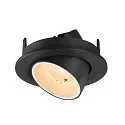 SLV Indbygnings loftlampe NUMINOS® GIMBLE S rund, egnet til VDU-arbejdsstationer IP20, sort, hvid, lakeret dæmpbar