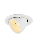 Indbygnings loftlampe NUMINOS® GIMBLE S rund, egnet til VDU-arbejdsstationer IP20, hvid, lakeret dæmpbar
