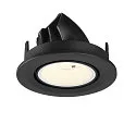 SLV Indbygnings loftlampe NUMINOS® GIMBLE S rund, egnet til VDU-arbejdsstationer IP20, sort, hvid, lakeret dæmpbar