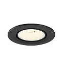 SLV Indbygnings loftlampe NUMINOS® GIMBLE S rund, egnet til VDU-arbejdsstationer IP20, sort, hvid, lakeret dæmpbar