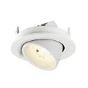 SLV ceiling recessed luminaire NUMINOS® GIMBLE S round, suitable for VDU workstation IP20, white, lacquered dimmable