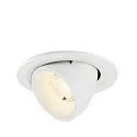 Indbygnings loftlampe NUMINOS® GIMBLE S rund, egnet til VDU-arbejdsstationer IP20, hvid, lakeret dæmpbar