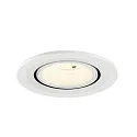 SLV ceiling recessed luminaire NUMINOS® GIMBLE S round, suitable for VDU workstation IP20, white, lacquered dimmable