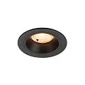 Indbygnings loftlampe NUMINOS® S rund, egnet til VDU-arbejdsstationer IP20, sort, lakeret dæmpbar
