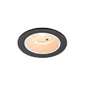 Indbygnings loftlampe NUMINOS® S rund, egnet til VDU-arbejdsstationer IP20, sort, hvid, lakeret dæmpbar