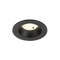 Indbygnings loftlampe NUMINOS® S rund, egnet til VDU-arbejdsstationer IP20, sort, lakeret dæmpbar