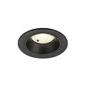 Indbygnings loftlampe NUMINOS® S rund, egnet til VDU-arbejdsstationer IP20, sort, lakeret dæmpbar