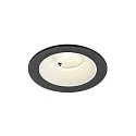 Indbygnings loftlampe NUMINOS® S rund, egnet til VDU-arbejdsstationer IP20, sort, hvid, lakeret dæmpbar