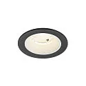 Indbygnings loftlampe NUMINOS® S rund, egnet til VDU-arbejdsstationer IP20, sort, hvid, lakeret dæmpbar