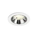 Indbygnings loftlampe NUMINOS® S egnet til VDU-arbejdsstationer IP20, chrom, hvid dæmpbar