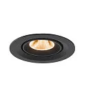 SLV ceiling recessed luminaire NUMINOS® GIMBLE M suitable for VDU workstation IP20, black, lacquered dimmable