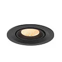 SLV Indbygnings loftlampe NUMINOS® GIMBLE M egnet til VDU-arbejdsstationer IP20, sort, lakeret dæmpbar