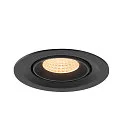 SLV Indbygnings loftlampe NUMINOS® GIMBLE M egnet til VDU-arbejdsstationer IP20, sort, lakeret dæmpbar