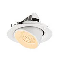 SLV Indbygnings loftlampe NUMINOS® GIMBLE M egnet til VDU-arbejdsstationer IP20, hvid, lakeret dæmpbar
