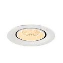 SLV Indbygnings loftlampe NUMINOS® GIMBLE M egnet til VDU-arbejdsstationer IP20, hvid, lakeret dæmpbar