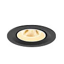 SLV Indbygnings loftlampe NUMINOS® GIMBLE M egnet til VDU-arbejdsstationer IP20, sort, hvid, lakeret dæmpbar