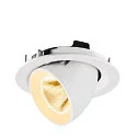 SLV Indbygnings loftlampe NUMINOS® GIMBLE M egnet til VDU-arbejdsstationer IP20, hvid, lakeret dæmpbar