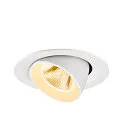 SLV Indbygnings loftlampe NUMINOS® GIMBLE M egnet til VDU-arbejdsstationer IP20, hvid, lakeret dæmpbar