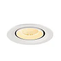 SLV Indbygnings loftlampe NUMINOS® GIMBLE M egnet til VDU-arbejdsstationer IP20, hvid, lakeret dæmpbar