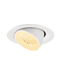 SLV Indbygnings loftlampe NUMINOS® GIMBLE M egnet til VDU-arbejdsstationer IP20, hvid, lakeret dæmpbar
