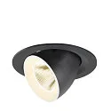 Indbygnings loftlampe NUMINOS® GIMBLE M egnet til VDU-arbejdsstationer IP20, sort, hvid, lakeret dæmpbar