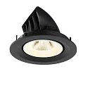 SLV Indbygnings loftlampe NUMINOS® GIMBLE M egnet til VDU-arbejdsstationer IP20, sort, hvid, lakeret dæmpbar