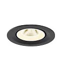 SLV Indbygnings loftlampe NUMINOS® GIMBLE M egnet til VDU-arbejdsstationer IP20, sort, hvid, lakeret dæmpbar