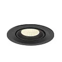 SLV Indbygnings loftlampe NUMINOS® GIMBLE M egnet til VDU-arbejdsstationer IP20, sort, lakeret dæmpbar
