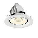 SLV Indbygnings loftlampe NUMINOS® GIMBLE M egnet til VDU-arbejdsstationer IP20, hvid, lakeret dæmpbar