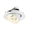 SLV Indbygnings loftlampe NUMINOS® GIMBLE M egnet til VDU-arbejdsstationer IP20, hvid, lakeret dæmpbar
